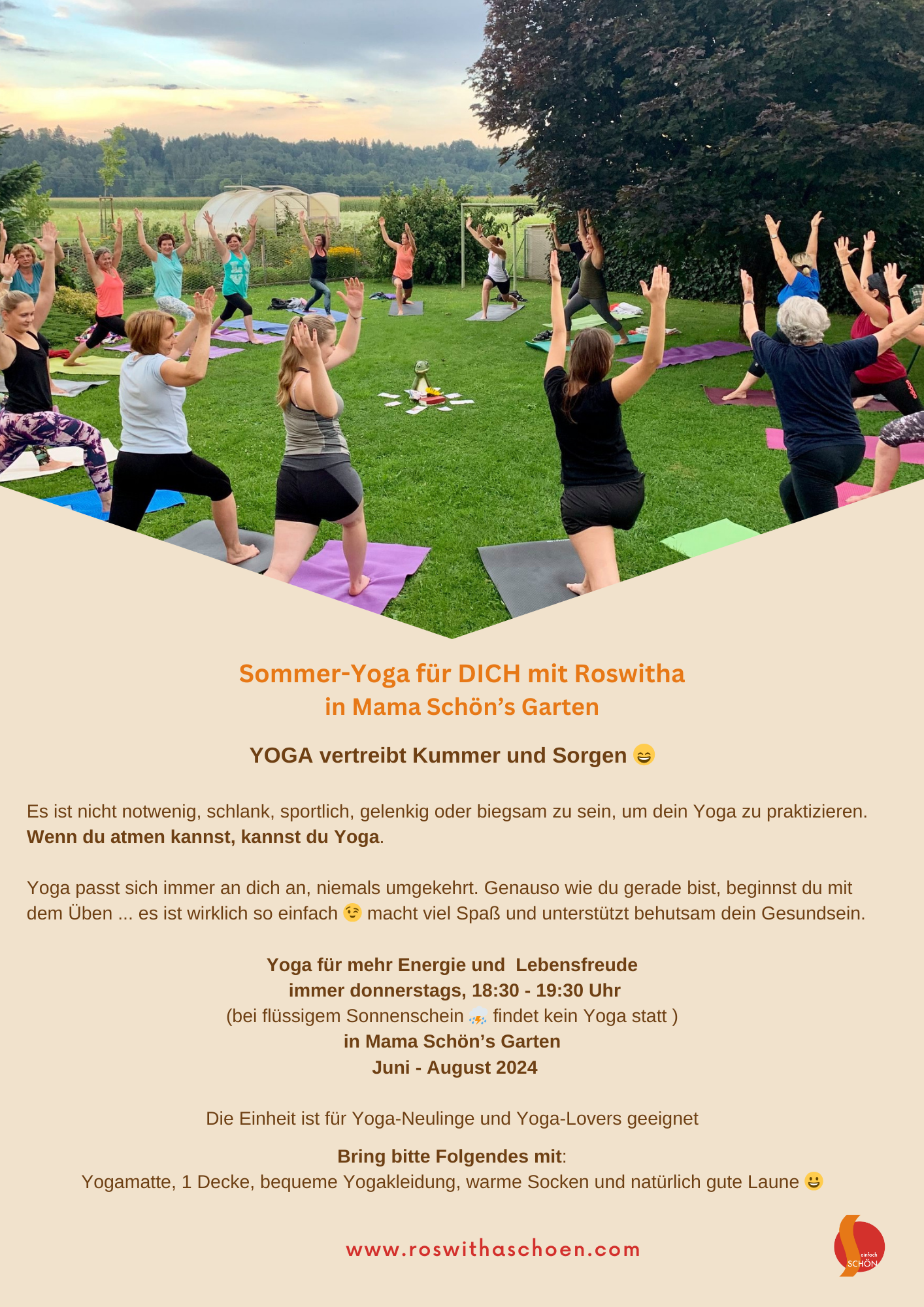 Sommeryoga für DICH in Mama Schön's Garten, Ragnitz