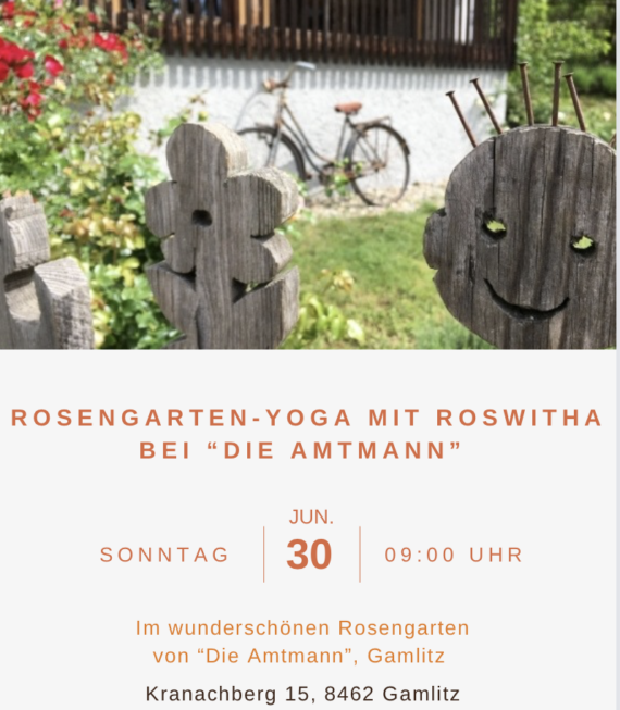 Rosengarten-Yoga bei "Die Amtmann", Gamlitz