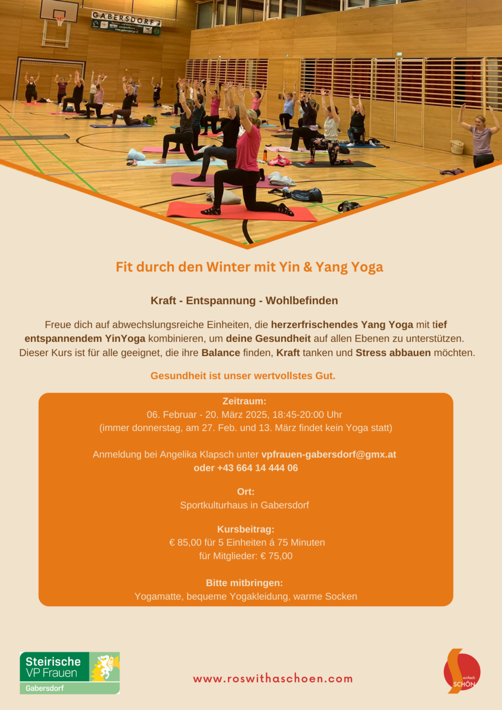 Fit durch den Winter mit Yin & Yang Yoga, Gabersdorf