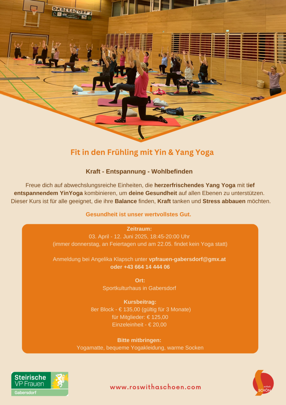 Fit in den Frühling mit Yin & Yang Yoga, Gabersdorf