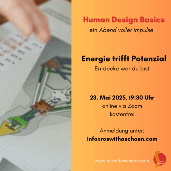 Energie trifft Potenzial - Entdecke wer du bist - Impulsvortrag, online via Zoom