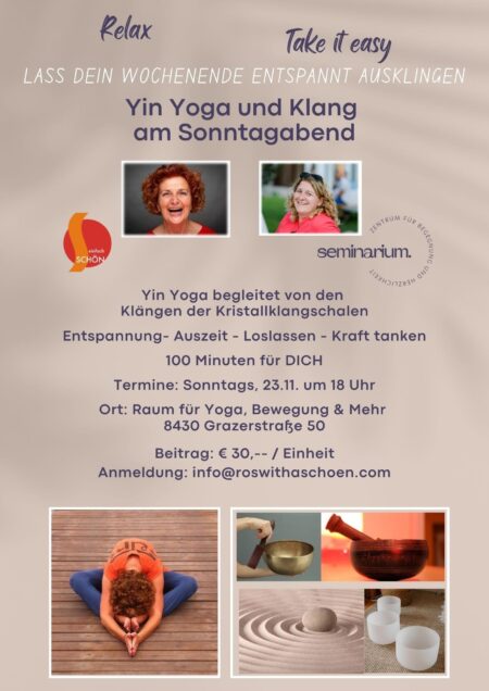 Lazy Sunday "Yin Yoga & Soundhealing", Leibnitz