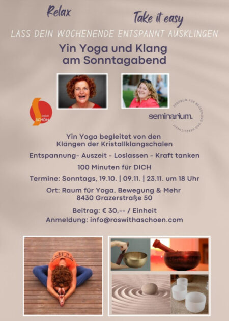 Lazy Sunday "Yin Yoga & Soundhealing", Leibnitz