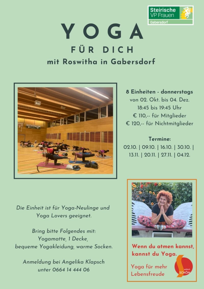 Yoga für mehr Lebensfreude, Gabersdorf
