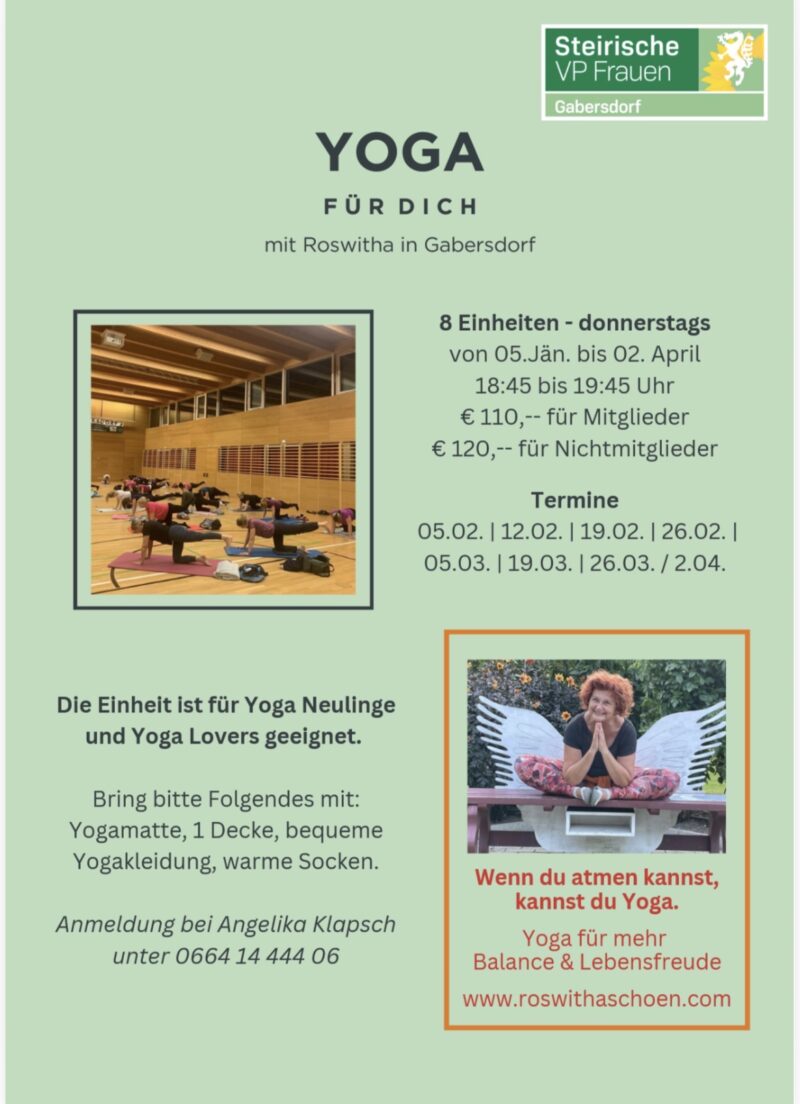 Yoga für mehr Balance & Lebensfreude, Gabersdorf