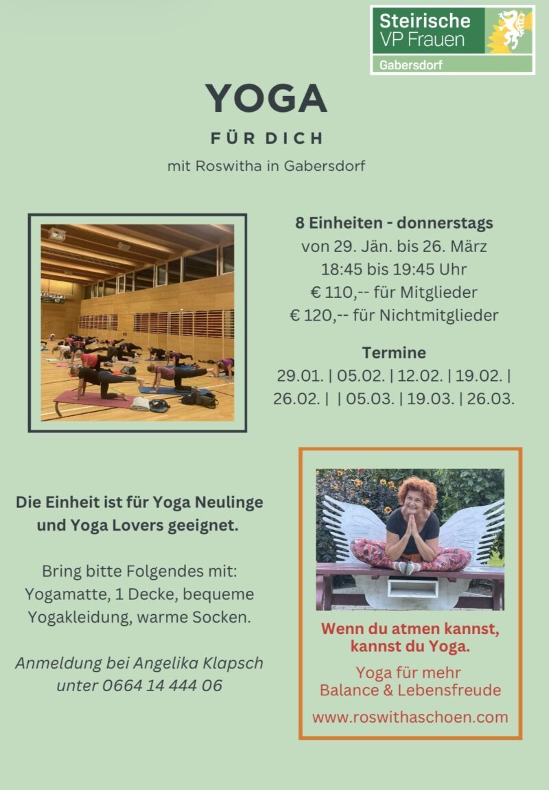 Yoga für mehr Balance & Lebensfreude, Gabersdorf