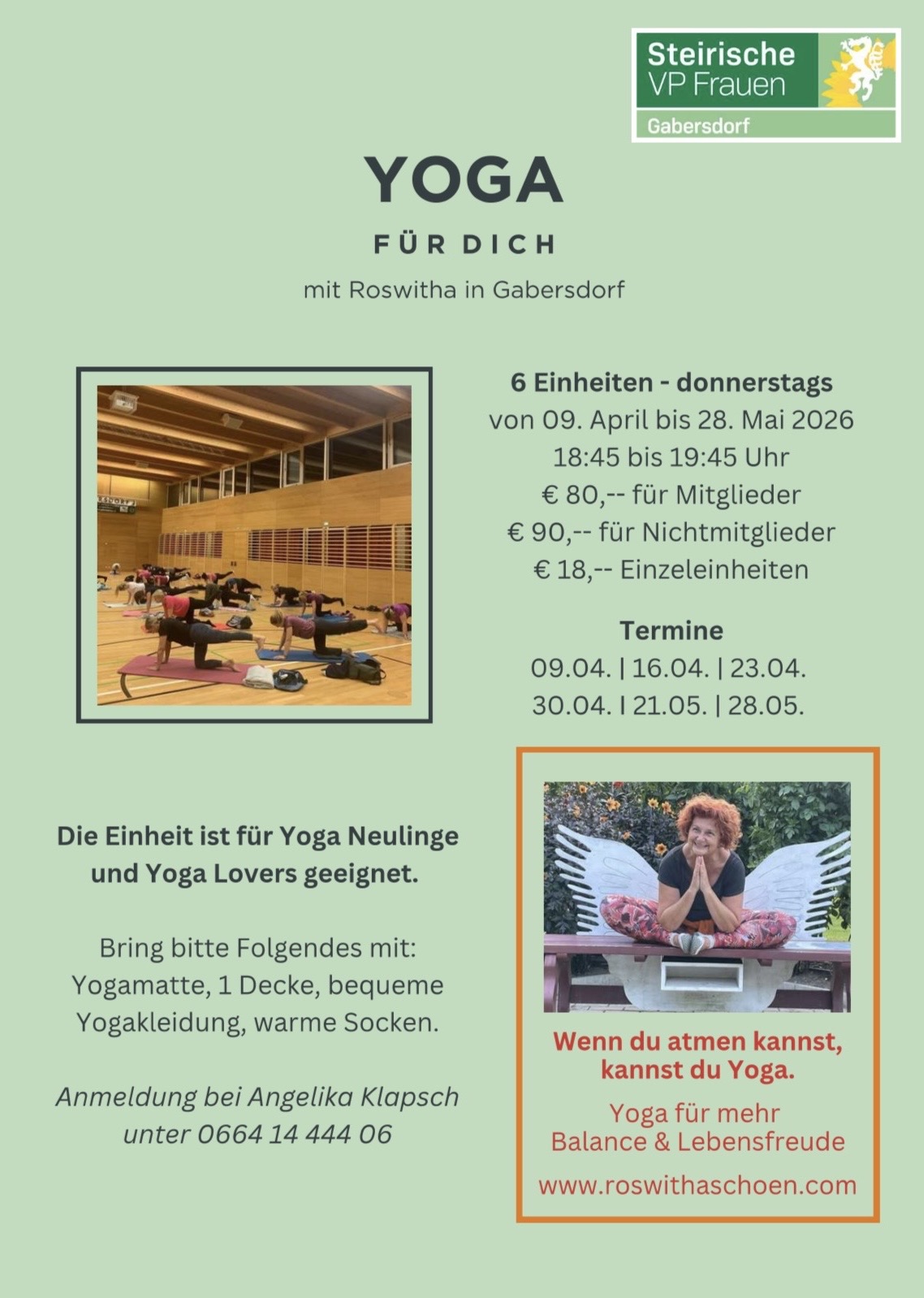 Yoga für mehr Balance & Lebensfreude, Gabersdorf