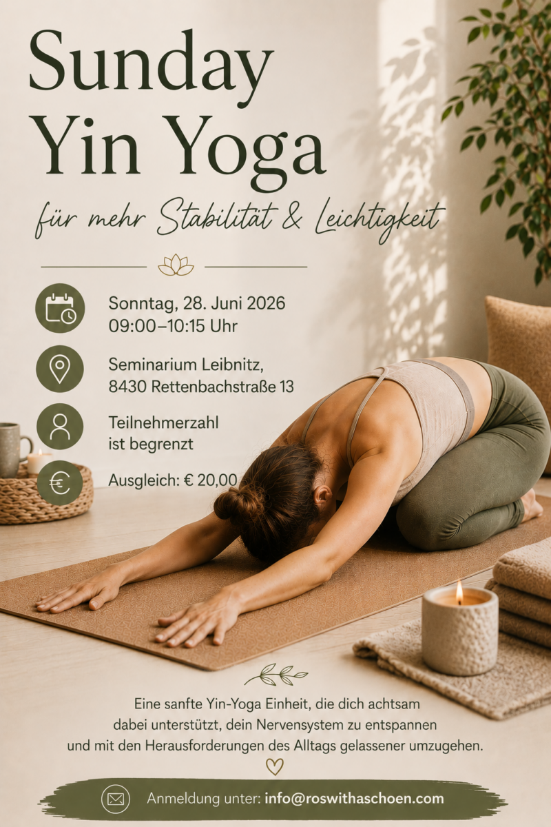 Sunday Yin Yoga, Seminarium Leibnitz
